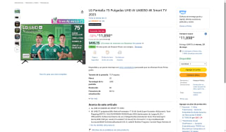 LG TV 75" UHD AI por $8,718 | Oferta Amazon