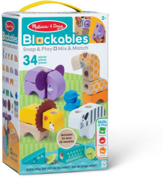 Melissa & Doug Blockables Safari Play Set (34 Stuks) voor €5,69 bij Bol