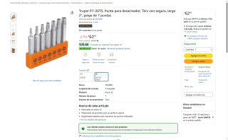 Juego de Puntas Torx TRUPER P7-20TS por $62 | Oferta Amazon