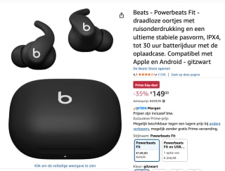 Beats - Powerbeats Fit - draadloze oortjes voor €139 bij dmv code bij Amazon