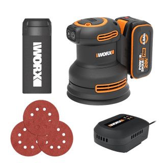 Worx Cordless Rotary Orbital Sander with 4.0Ah Battery & Charger for £99.99