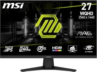MSI mag 274QF X24, Monitor Gaming 27 Pulgadas WQHD, IPS rápida 2560 x 1440 por 169€