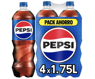 Pepsi Refresco de cola en pack de 4 botellas de 1,75 l por 4,26€