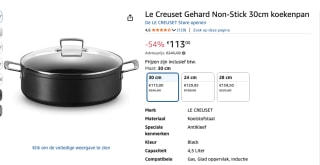 Le Creuset Provencaalse Hapjespan voor €113 bij Amazon