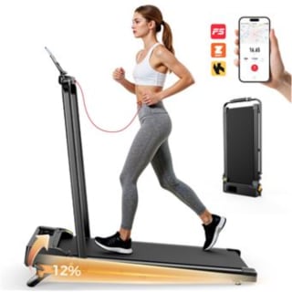 2 en 1 Tapis de Marche Tapis Course FT52 Avec APP,Incliné à 129,99€