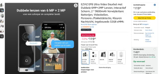 EZVIZ EP8 Ultra Videodeurbel voor €119,99