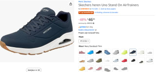 Skechers Uno - Stand On Air - Heren Sneakers voor €46,95 bij Amazon