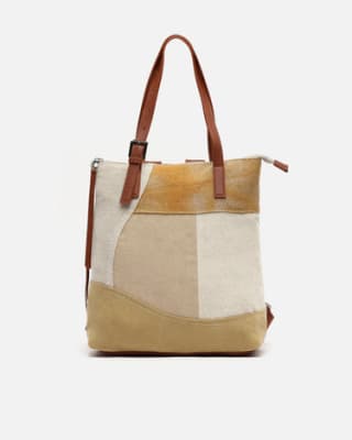 Mochila antirrobo con asas para el hombro,estampado patchwork efecto desgastado 18€