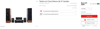 Teatro en Casa Denon 5.2 70W por $12,125 | Oferta Sanborns