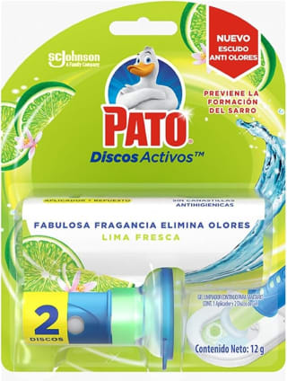 Pato Discos Activos Gel Limpiador Inodoro Lima Fresca por $18 en Amazon