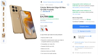 Motorola Edge 60 Neo 256GB por $4,799 en Mercado Libre