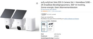 Eufy SoloCam E30 2-Cam Kit Cameraset voor €229 bij Amazon