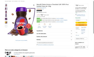 Nescafé Clásico 120g por $76 | Oferta Amazon