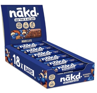 Lot de 18 Barres de Fruits et Noix Nakd Vegan à 11,85€