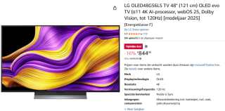 LG OLED48G56LS 48" OLED Smart 4K TV (2025) voor €844 bij Amazon