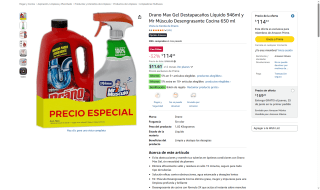 Pack Drano + Mr. Músculo por $114 | Oferta Amazon