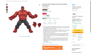 Figura Hulk Rojo 15 cm Marvel Legends por $480 | Amazon