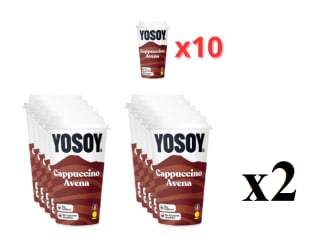 2 Packs de 10 ud x 230ml de YOSOY Café Avena Cappuccino por 11.98€