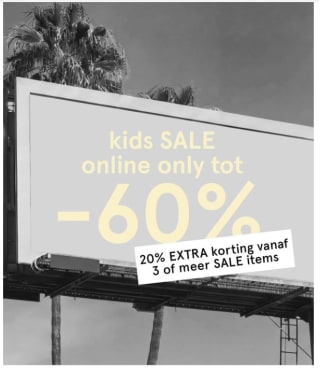 3 halen 1 betalen op alle sale kinderkleding of 20% extra korting bij 3 bij Shoeby
