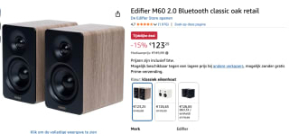 Edifier M60 2.0 Bluetooth classic oak retail voor €123,25 bij Amazon