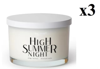 3 Unidades de Vela perfumada TALENT, Cera de soja 100% natural, 3 mechas por 23.97€