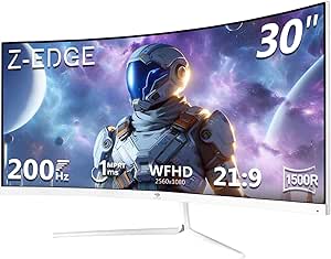 Z-Edge Monitor Gaming Curvo Blanco 30'' 200Hz, 1ms, 2560x1080 por 189.99€