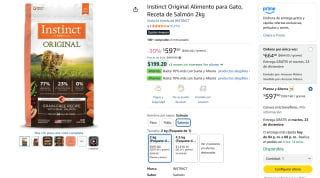 Alimento Instinct Original Salmón 2kg por $598 | Amazon