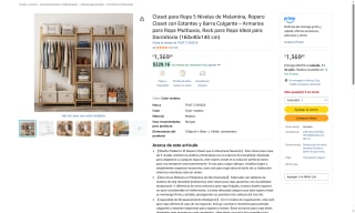 Closet de 5 Niveles en Melamina por $1,369 | Oferta Amazon