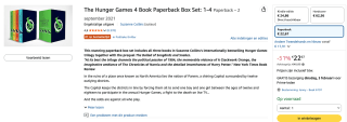 Hunger Games 4 Book Paperback Box Set voor €22,67 bij Amazon