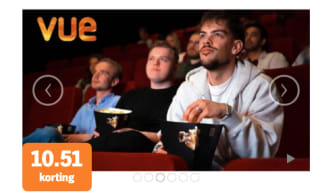 Vue Filmvoucher + Medium Popcorn voor €9,99 in de AH voordeelshop