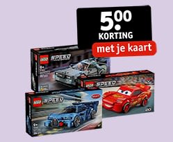 €5 korting op LEGO Speed Champions auto's met je Kruidvat kaart