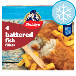 Birds Eye Battered Fish Fillets 400g Clubcard Price £2.10