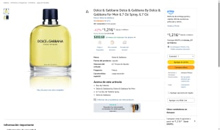Dolce & Gabbana By Dolce & Gabbana for Men 200ml por $1,216 | Amazon