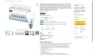 Paquete 8 Focos LED Philips 10W por $159 | Oferta Amazon