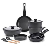 Bergner Pack Batería Cocina 13 Piezas Mango Extraíble + Juego 3 Sartenes por 51.99€