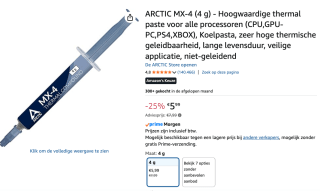 Thermal Paste Arctic MX-4 voor €5,99 bij Amazon
