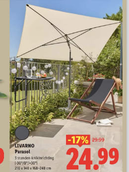 Livarno parasol voor €24,99 bij Lidl
