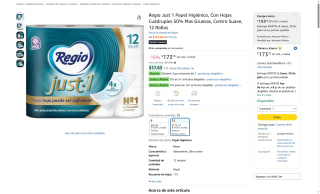 Papel Higiénico Regio Just 1 por $108 | Oferta Amazon