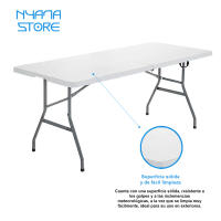 Nyana Home Mesa Plegable Resina 180x74x74cm por 27,01€