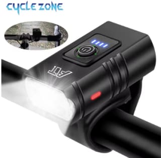Luz delantera LED para bicicleta, faro recargable tipo C por 2.27€