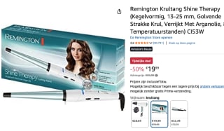Remington CI53W Shine Therapy Krultang voor €19,99 bij Amazon