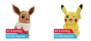 Pokémon Knuffel Pluche 30cm voor €10 bij Lobbes