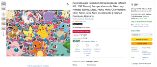 Rompecabezas Pokémon 100 Piezas por $119 | Oferta Amazon