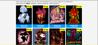 Tous les T-shirts en promotion de 4€