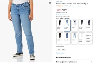 Lee Marion Mid Ada dames broek voor €19,99 bij Amazon