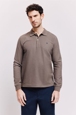 Polo manga larga con logo bordado Pedro del Hierro por 14.99€