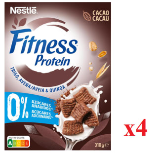4 x Nestlé Fitness 0% Proteína con Cacao 310g por 9.57€