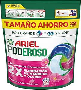 2 bolsas Ariel Pods PODEROSO Detergente lavadora capsulas 29 Lavados por 19.49€