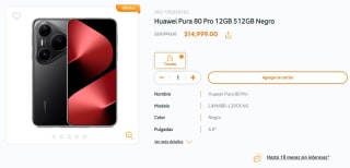 Huawei Pura 80 Pro 512GB por $13,499 | RadioShack