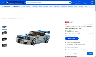LEGO Speed Champions Nissan Skyline GT-R por $348 | Walmart